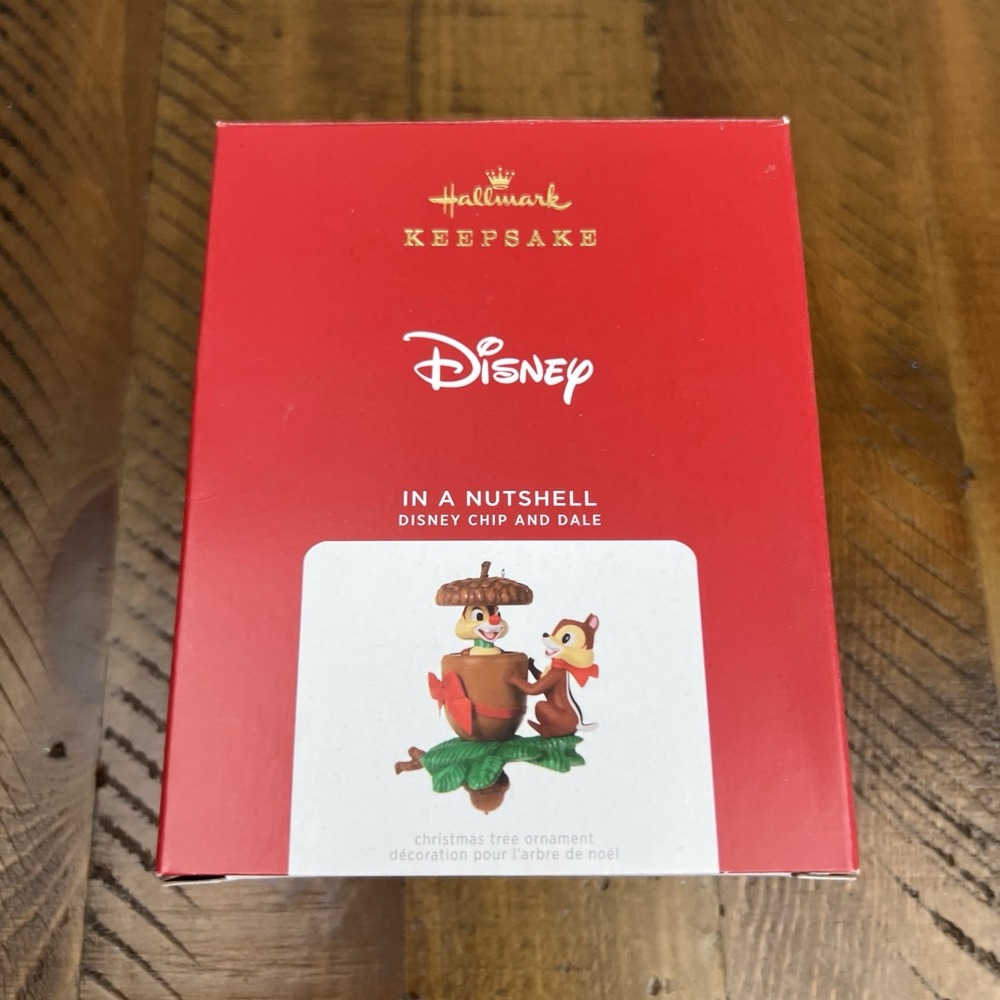 2021 Hallmark Keepsake Christmas Ornament Disney Chip and Dale In A Nutshell